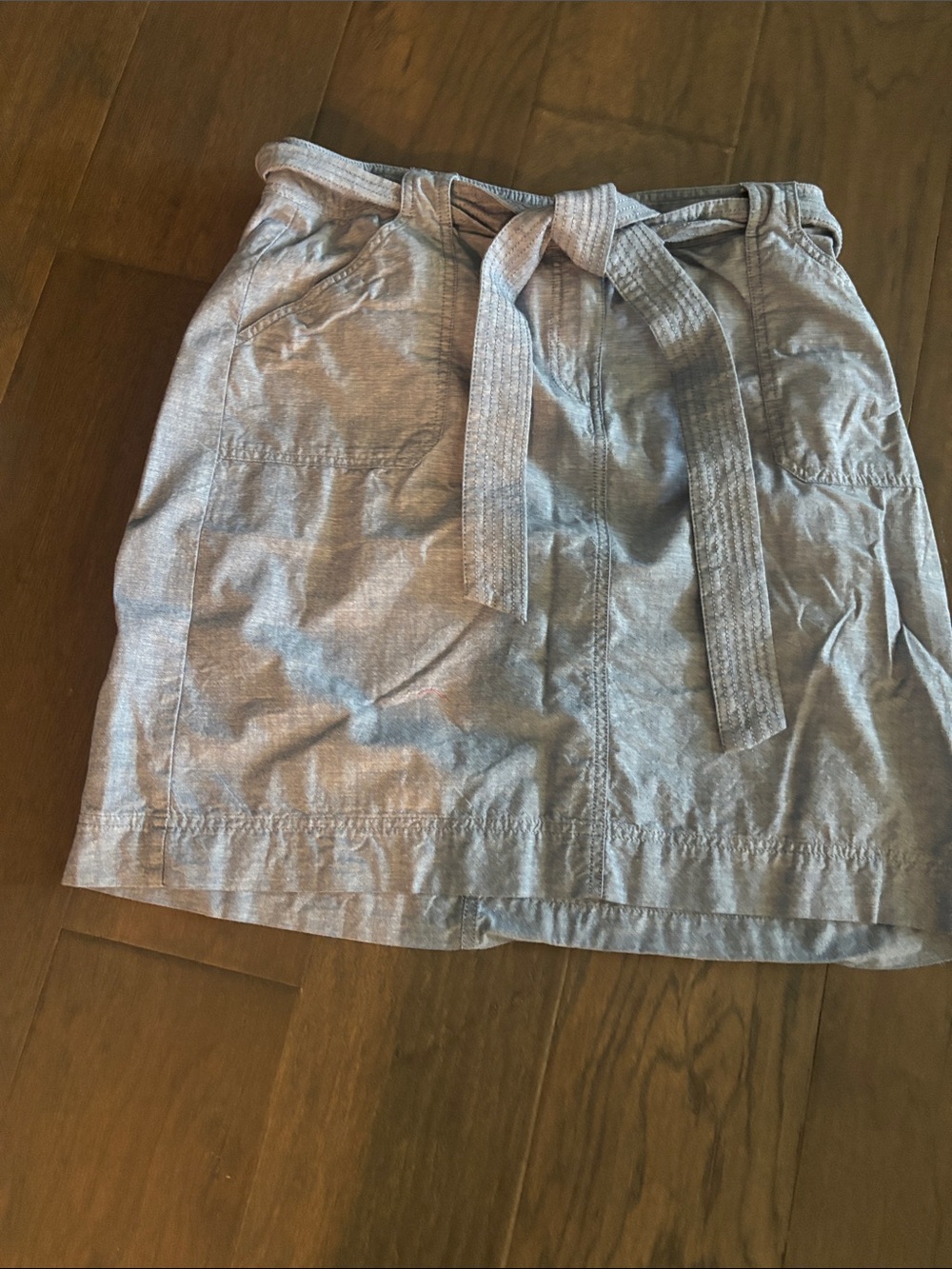 Tie-Waist chambray Skirt